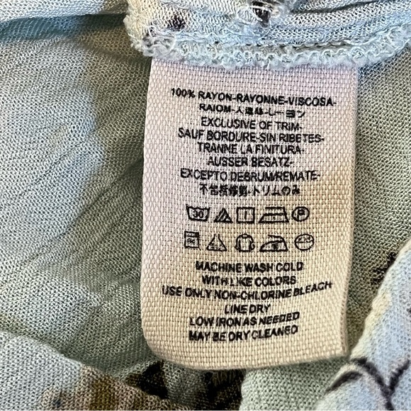 Free People Floral Mint Green Tree Swing Trapeze Sleeveless Tunic Dress Medium - Picture 9 of 10